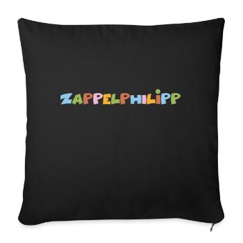 Zappelphilipp - Sofakissenbezug 45 x 45 cm - Schwarz - Vorne