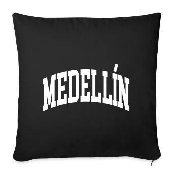 Medellín - Housse de coussin décorative 45 x 45 cm - noir - Devant
