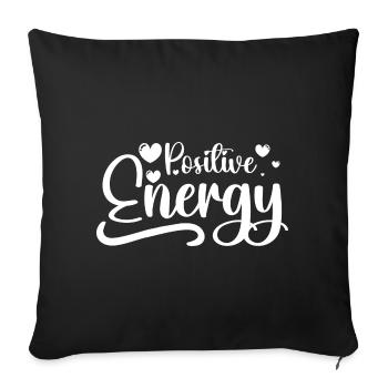 Yoga à énergie positive Exercice Yoga - Housse de coussin décorative 45 x 45 cm - noir - Devant