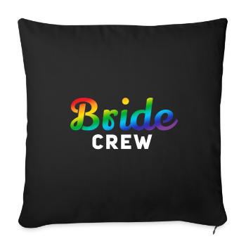 Bride Crew Rainbow W - Housse de coussin décorative 45 x 45 cm - noir - Devant