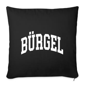Bürgel - Housse de coussin décorative 45 x 45 cm - noir - Devant