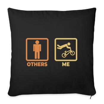 Blague BMX - Housse de coussin décorative 45 x 45 cm - noir - Devant