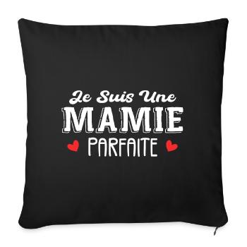 Je Suis Une Mamie Parfaite - Housse de coussin décorative 45 x 45 cm - noir - Devant