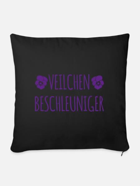 veilchenbeschleuniger - Sofakissenbezug 45 x 45 cm - Schwarz