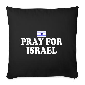 Pray for israel - Housse de coussin décorative 45 x 45 cm - noir - Devant