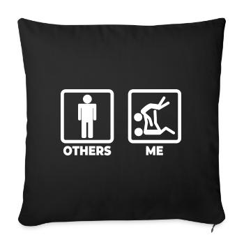 Drôle de judoka - Housse de coussin décorative 45 x 45 cm - noir - Devant