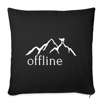 Randonnée et montagne avec chamois - Housse de coussin décorative 45 x 45 cm - noir - Devant