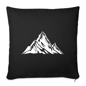 Montagnes Silhouette Montagne Symbole - Housse de coussin décorative 45 x 45 cm - noir - Devant
