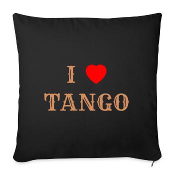 Ich liebe Tango - Vintage - Sofakissenbezug 45 x 45 cm - Schwarz - Vorne