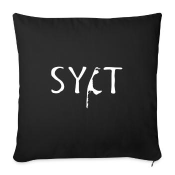 Sylt word white - Sofa pillowcase 17,3'' x 17,3'' (45 x 45 cm) - black - Front