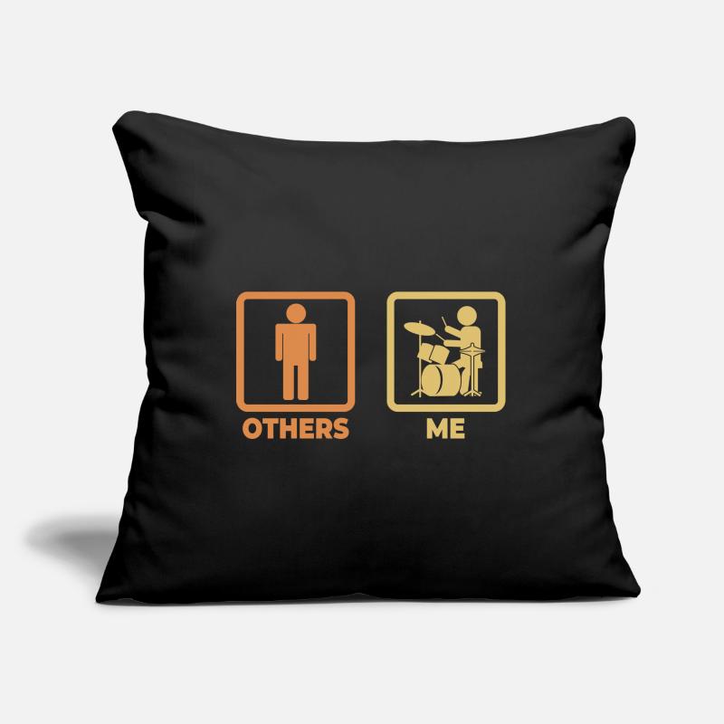 Drummer Stick Figure Sofa pillowcase 17,3'' x 17,3'' (45 x 45 cm)