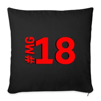 MG18 - Sofa pillowcase 17,3'' x 17,3'' (45 x 45 cm) - black - Front