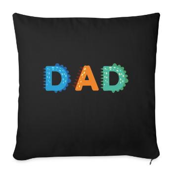 Dad of the Birthday Monster 1st Birthday Family - Sofa pillowcase 17,3'' x 17,3'' (45 x 45 cm) - black - Front