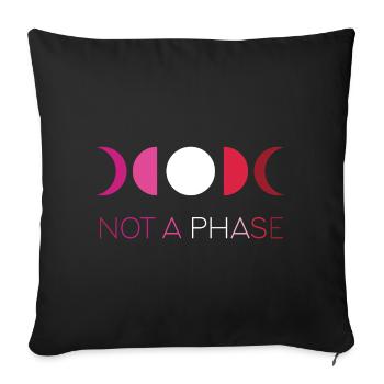 Mois de la fierté LGBTQ - Pas une phase - Lesbienne - Housse de coussin décorative 45 x 45 cm - noir - Devant