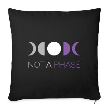LGBTQ Pride Month - Not a Phase - Asexual - Sofa pillowcase 17,3'' x 17,3'' (45 x 45 cm) - black - Front