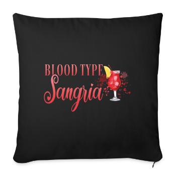 Cocktail Bartender Blood Type Sangria - Sofakissenbezug 45 x 45 cm - Schwarz - Vorne