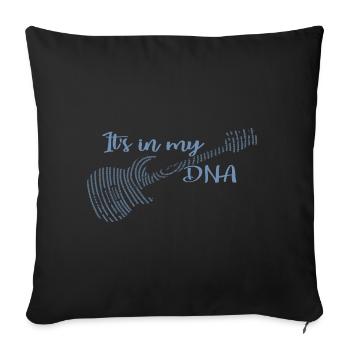 Music Electric guitar is in my DNA guitarist - Sofa pillowcase 17,3'' x 17,3'' (45 x 45 cm) - black - Front