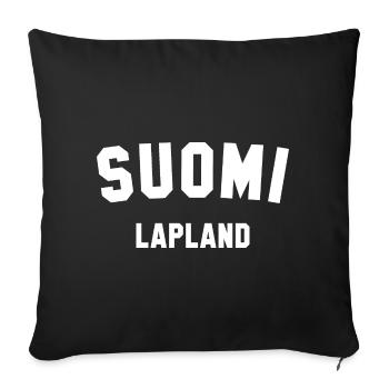 LAPLAND, Suomi, Finland - Sofa pillowcase 17,3'' x 17,3'' (45 x 45 cm) - black - Front