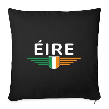 I Love Ireland Elegance Style Design T-Shirt - Housse de coussin décorative 45 x 45 cm - noir - Devant