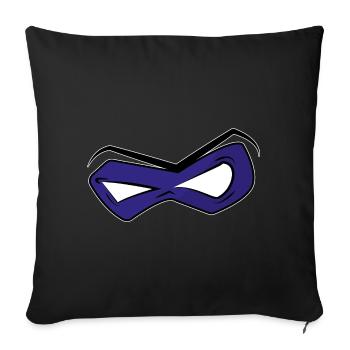 Masque Bleu Intense - Housse de coussin décorative 45 x 45 cm - noir - Devant
