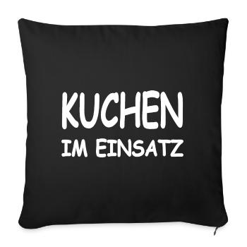 Kuchen - Sofakissenbezug 45 x 45 cm - Schwarz - Vorne