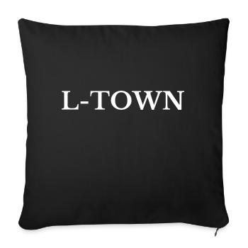 Leipzig L-Town - Housse de coussin décorative 45 x 45 cm - noir - Devant