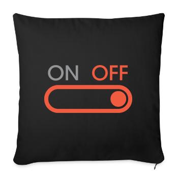off button - Gaming and Streaming - Sofa pillowcase 17,3'' x 17,3'' (45 x 45 cm) - black - Front