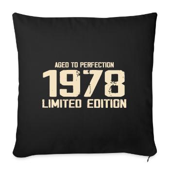 1978 Edition limitée 1978 Anniversaire 1978 Rétro - Housse de coussin décorative 45 x 45 cm - noir - Devant