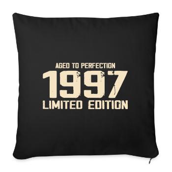 1997 Edition limitée 1997 Anniversaire 1997 Rétro - Housse de coussin décorative 45 x 45 cm - noir - Devant