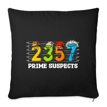 Chiffres mathématiques amusants - Housse de coussin décorative 45 x 45 cm - noir - Devant