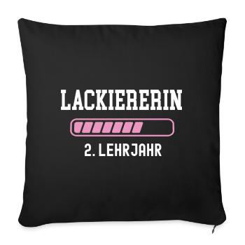 Painter apprenticeship 2 year of apprenticeship second year - Sofa pillowcase 17,3'' x 17,3'' (45 x 45 cm) - black - Front