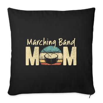Fanfare Maman Rétro Vintage Music Design - Housse de coussin décorative 45 x 45 cm - noir - Devant