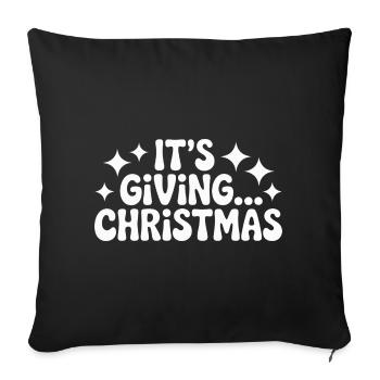 Es gibt... Christmas Bold Holiday Zitat - Sofakissenbezug 45 x 45 cm - Schwarz - Vorne