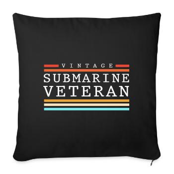 July 8 Submarine Submarine Veteran Navy USA - Sofa pillowcase 17,3'' x 17,3'' (45 x 45 cm) - black - Front