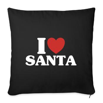 Christmas Xmas Santa Santa Merry Christmas Gift Christmas - Sofa pillowcase 17,3'' x 17,3'' (45 x 45 cm) - black - Front