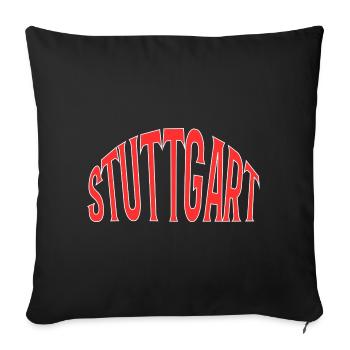Stuttgart - Sofakissenbezug 45 x 45 cm - Schwarz - Vorne