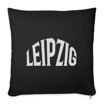 Leipzig - Sofakissenbezug 45 x 45 cm - Schwarz - Vorne