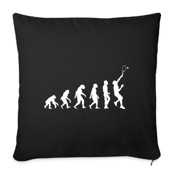 Évolution du tennis - Housse de coussin décorative 45 x 45 cm - noir - Devant