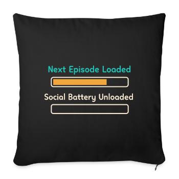 Anime introvert Weeb couch potato - Sofa pillowcase 17,3'' x 17,3'' (45 x 45 cm) - black - Front