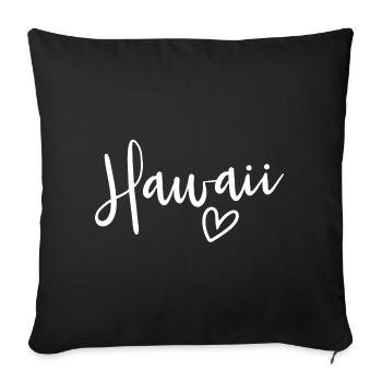 Les femmes de Hawaii Heart Love Hawaii - Housse de coussin décorative 45 x 45 cm - noir - Devant