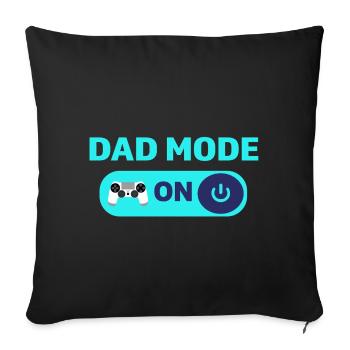 Dad mode on – Strong Dad Life Design - Sofa pillowcase 17,3'' x 17,3'' (45 x 45 cm) - black - Front