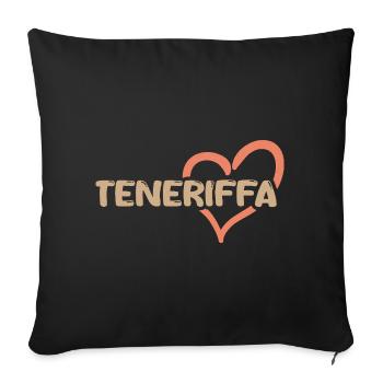 Vacances à Tenerife - Housse de coussin décorative 45 x 45 cm - noir - Devant