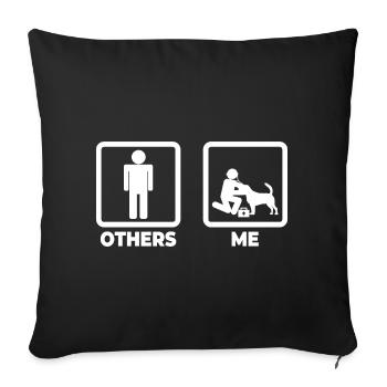 Vet Stick Figure - Sofa pillowcase 17,3'' x 17,3'' (45 x 45 cm) - black - Front