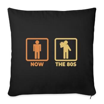 Moi en tant qu’amoureuse des années 80 - Housse de coussin décorative 45 x 45 cm - noir - Devant