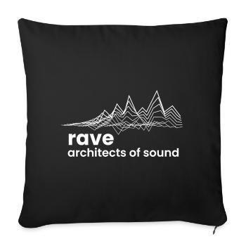 Rave Architects du Son - Housse de coussin décorative 45 x 45 cm - noir - Devant