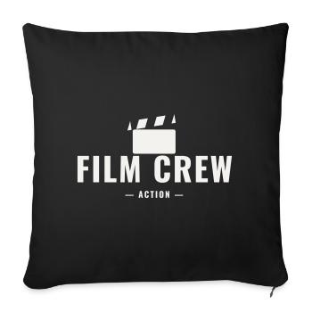 Film Crew Action Director Set Team Movie Production - Sofa pillowcase 17,3'' x 17,3'' (45 x 45 cm) - black - Front