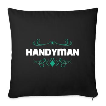 Motif d’ornement vintage pour bricoleurs - Housse de coussin décorative 45 x 45 cm - noir - Devant