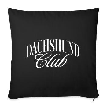 Dachshund Club - Sofakissenbezug 45 x 45 cm - Schwarz - Vorne