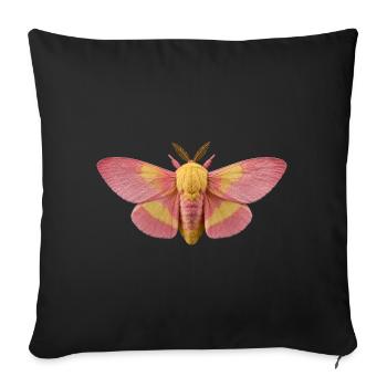 Rosy Maple Moth Dryocampa rubicunda - Sofa pillowcase 17,3'' x 17,3'' (45 x 45 cm) - black - Front