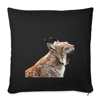 linx luchs cat katze - Sofakissenbezug 45 x 45 cm - Schwarz - Vorne